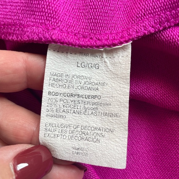 Under Armour UA Dark Pink Rival Terry Taped Crew Sweatshirt, Size Large, - Picture 10 of 11